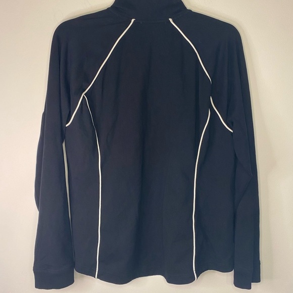 Lauren Ralph Lauren Black Stretch Full Zip Pockets Athletic Track Jacket XL - Picture 11 of 15